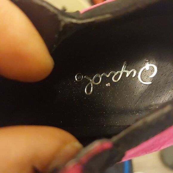 Qupid Women  Multicolor Suede 6" Heels  2" Platform Shoes  Size 9 - Picture 6 of 8